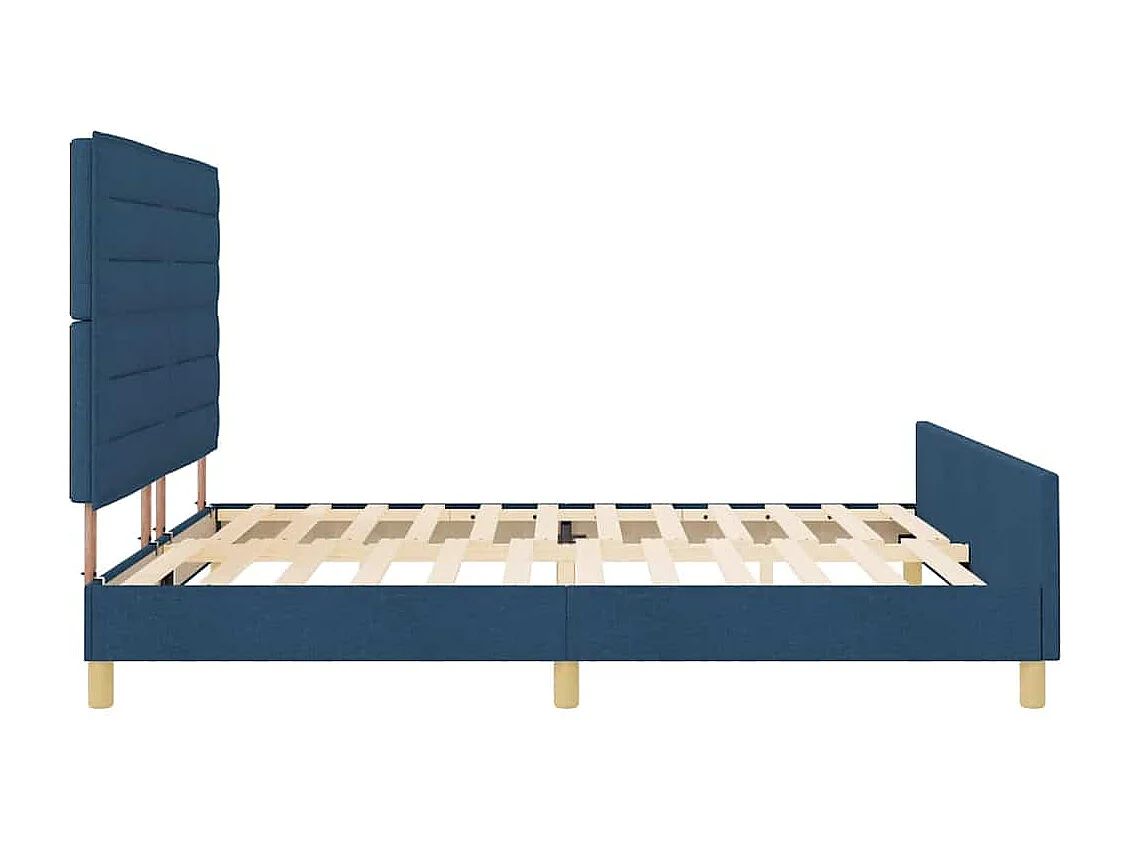 Bedframe met hoofdeinde Blauw 180 x 200 cm Stof