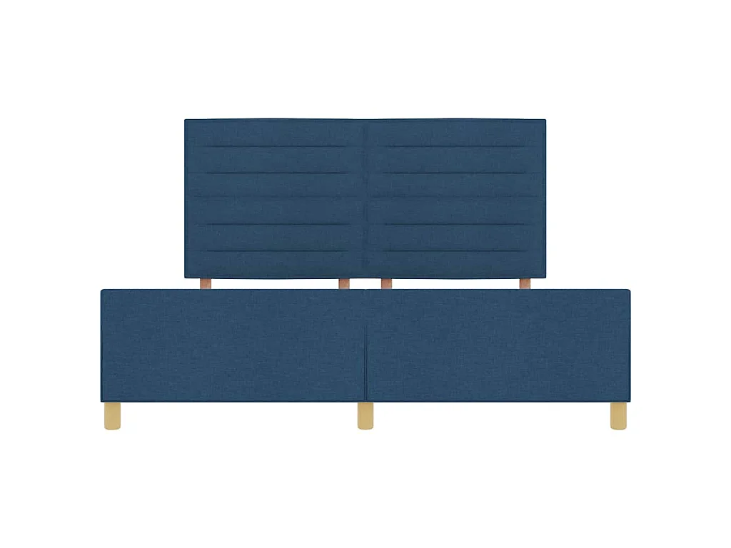 Estructura de cama con cabecera Azul 180 x 200 cm tela