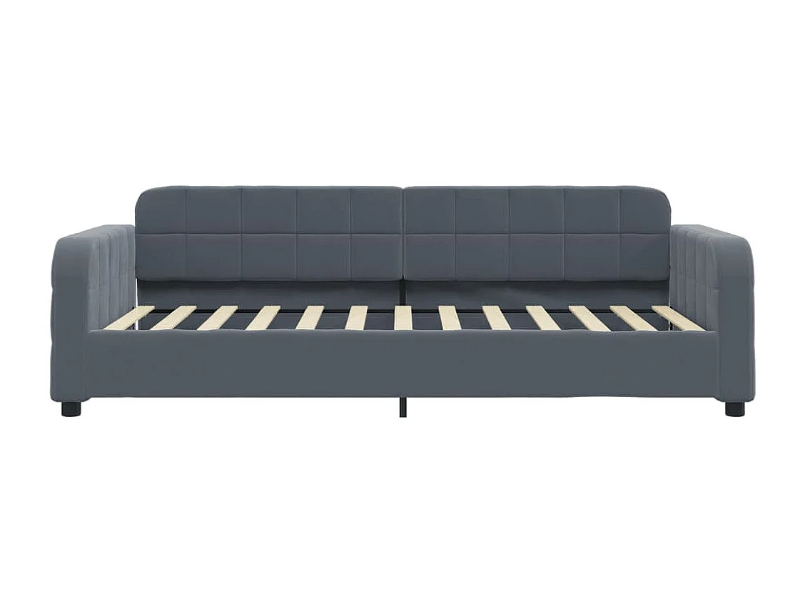 Tagesbett Ausziehbar mit Schubladen Dunkelgrau 100x200 cm Samt