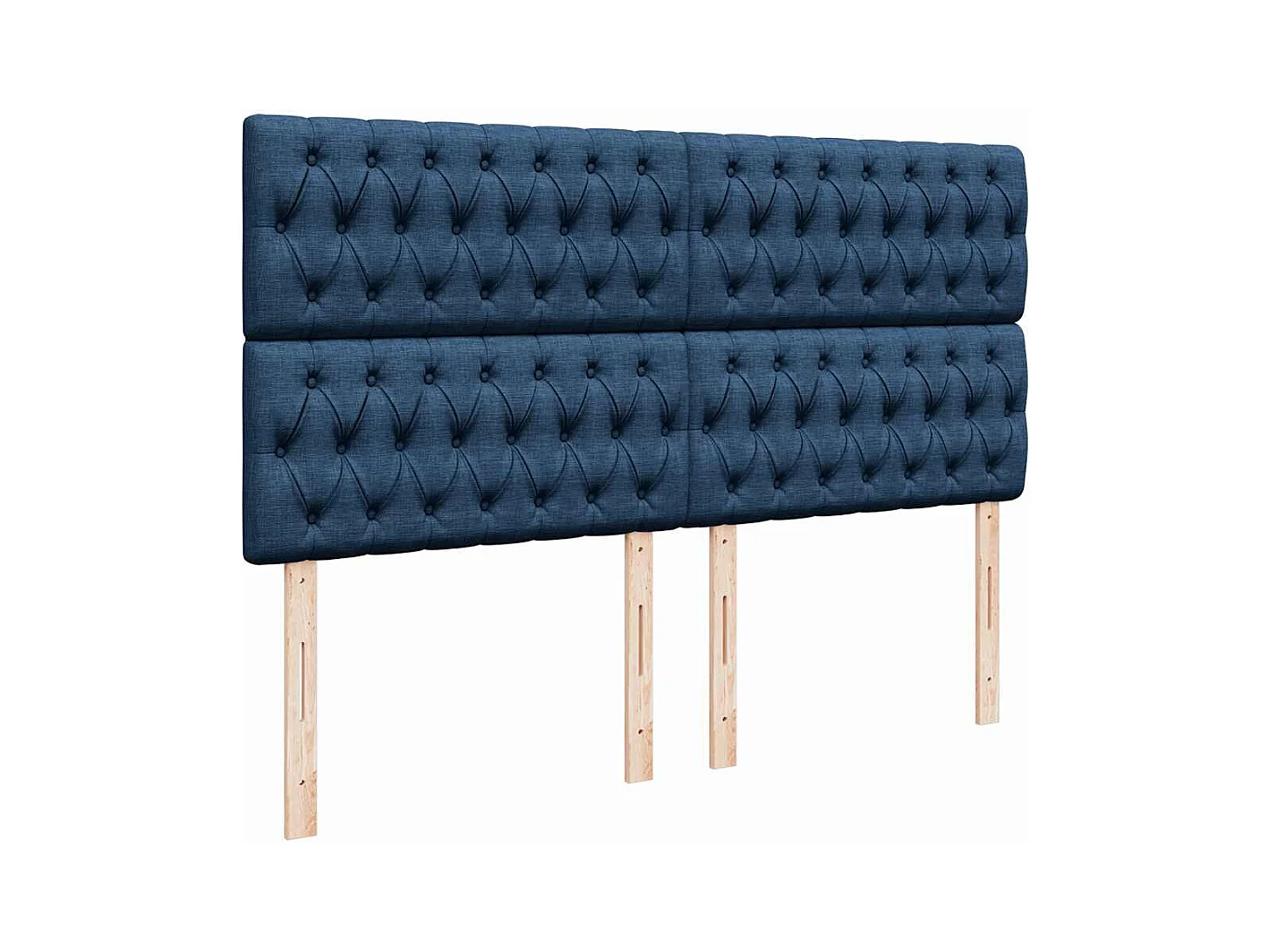 Sommier à lattes de lit avec matelas Bleu 180x200 cm Tissu