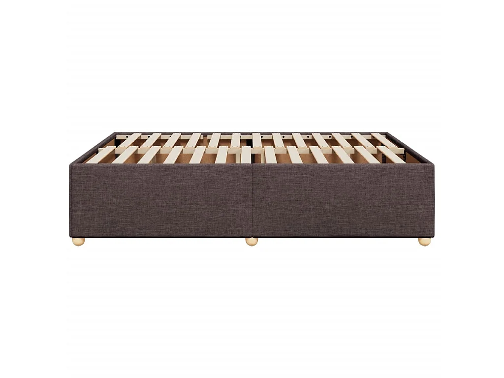 Bedframe zonder matras stof donkerbruin 140x190 cm