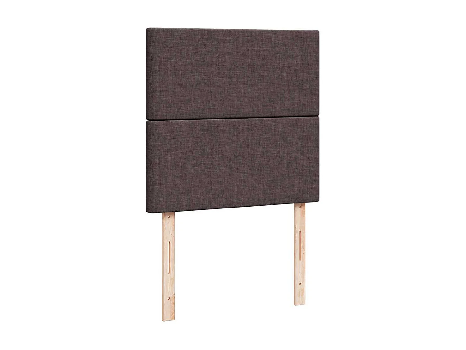 Cama box spring con colchón tela marrón oscuro 90x190 cm