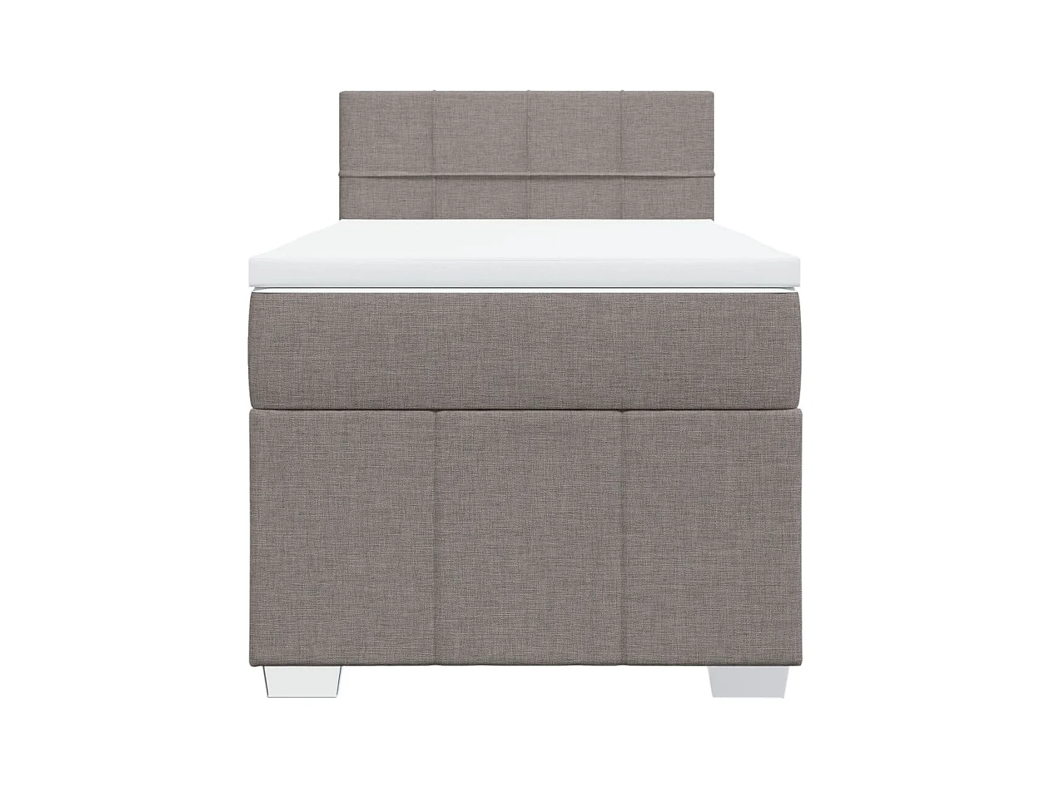 Boxspringbett mit Matratze Taupe 90x200 cm Stoff