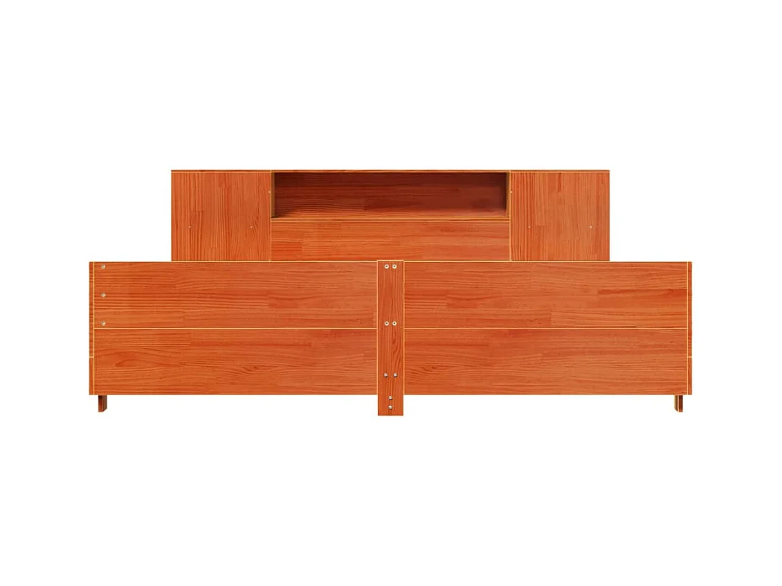 Giroletto senza Materasso Marrone Cera 180x200 cm Legno di Pino