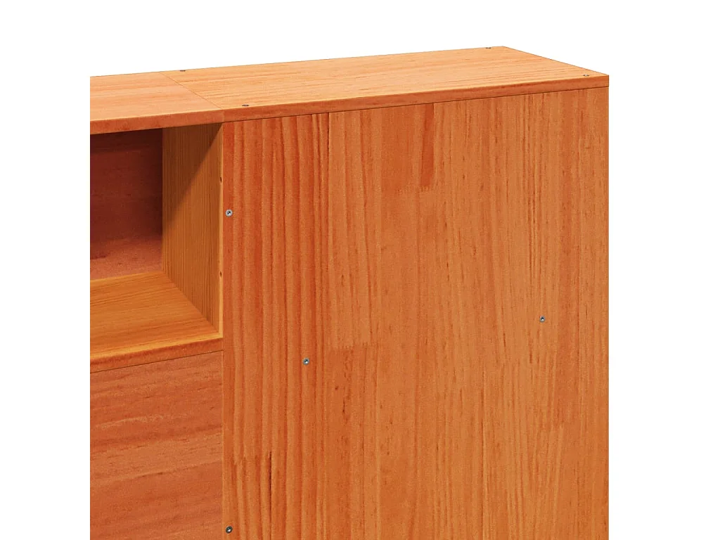 Giroletto senza Materasso Marrone Cera 180x200 cm Legno di Pino