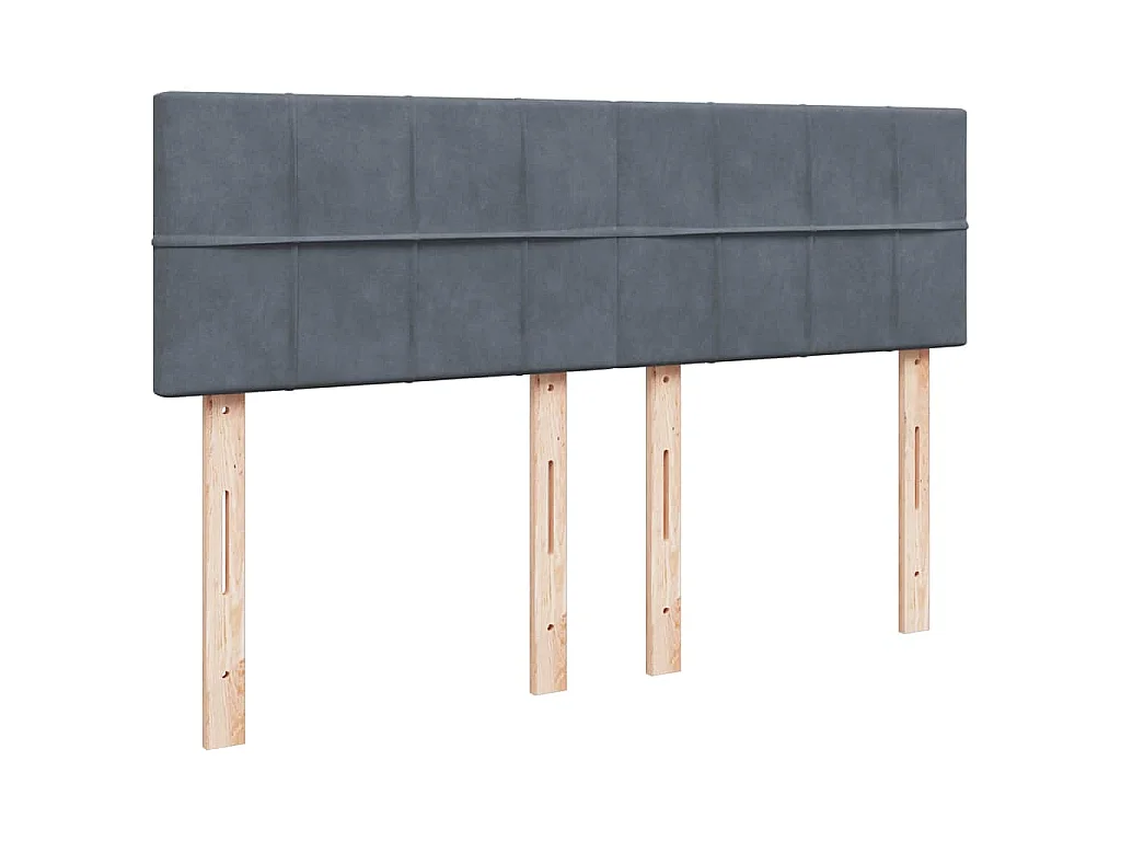 Ottoman-Bett mit Matratze Dunkelgrau 140x190 cm Samt