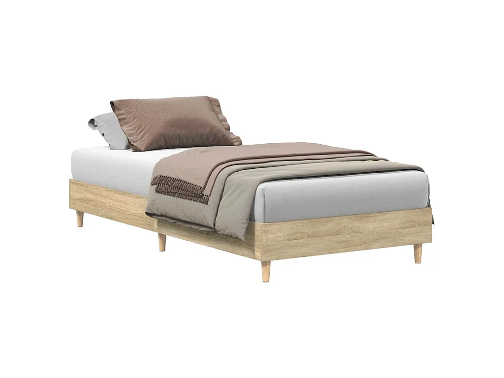 Bettgestell ohne Matratze Sonoma-Eiche 100x200 cm Holzwerkstoff