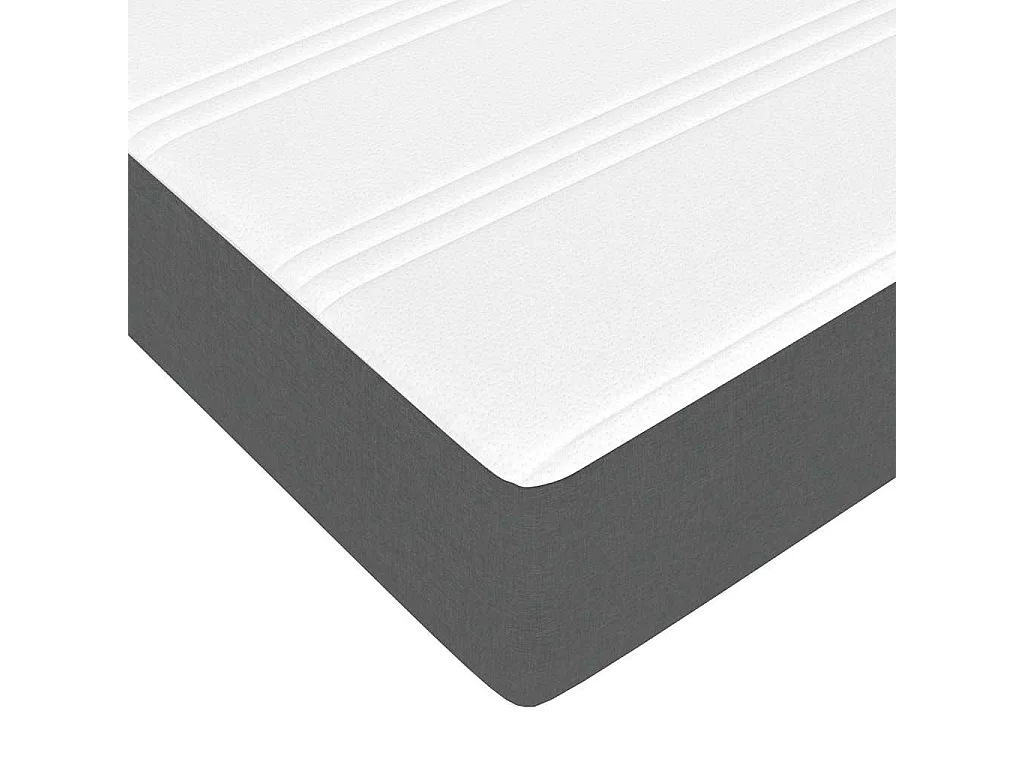 Ottoman-Bett mit Matratze Dunkelgrau 140x200 cm Stoff