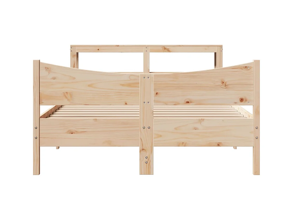 Cadre de lit avec tête de lit 160x200 cm bois de pin massif