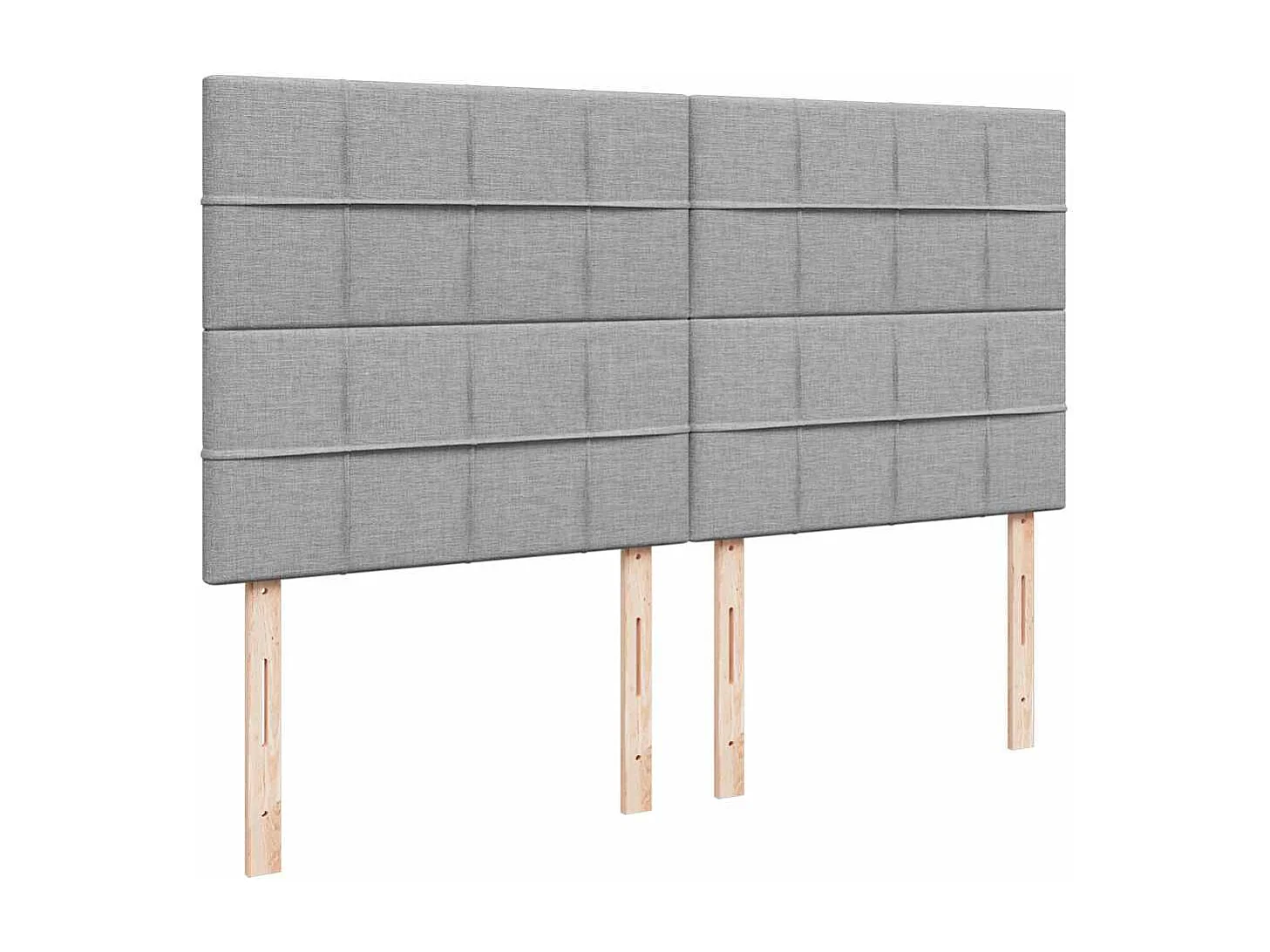 Ottoman-Bett mit Matratze Hellgrau 160x200 cm Stoff