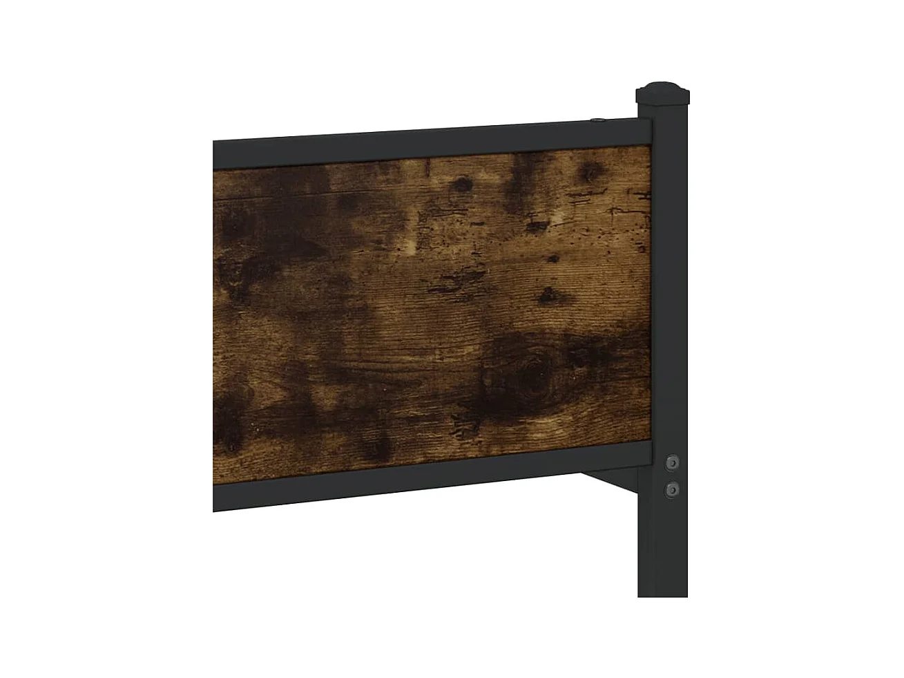 Cadre de lit en métal sans matelas chêne fumé 160x200 cm
