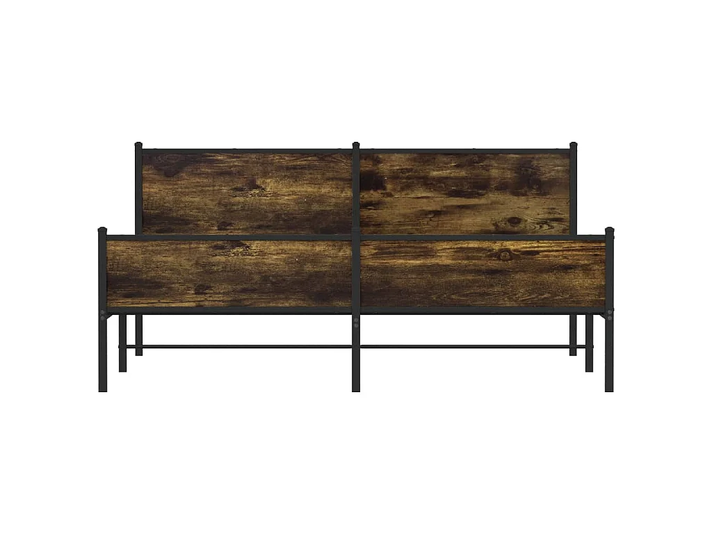 Giroletto senza Materaso in Metallo Rovere Fumo 160x200 cm