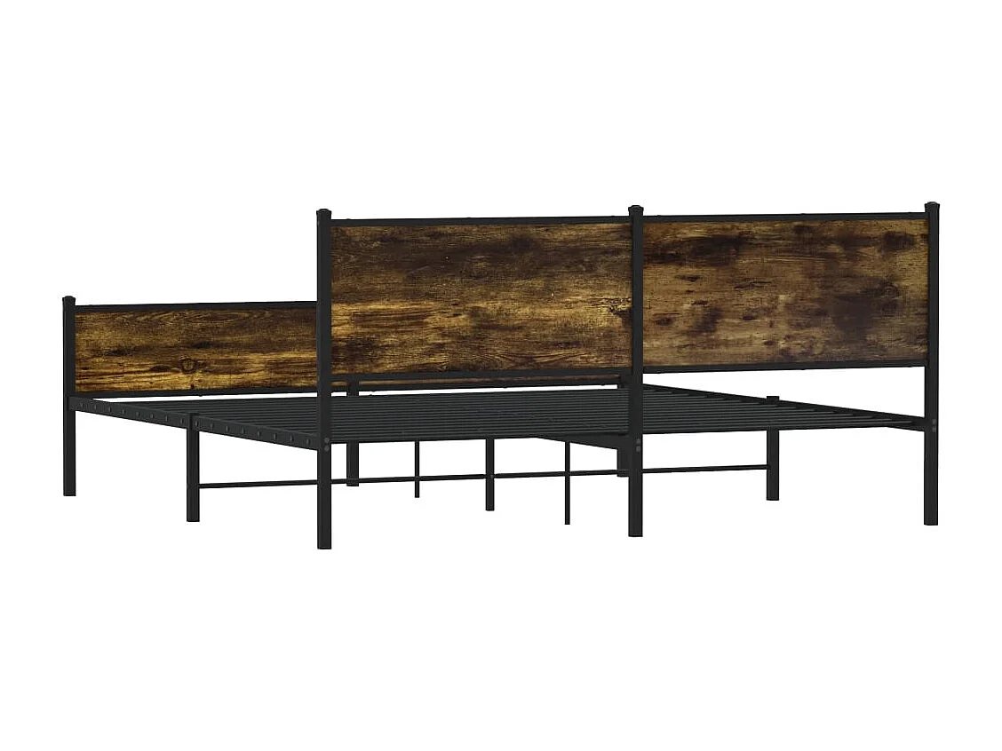 Giroletto senza Materaso in Metallo Rovere Fumo 160x200 cm