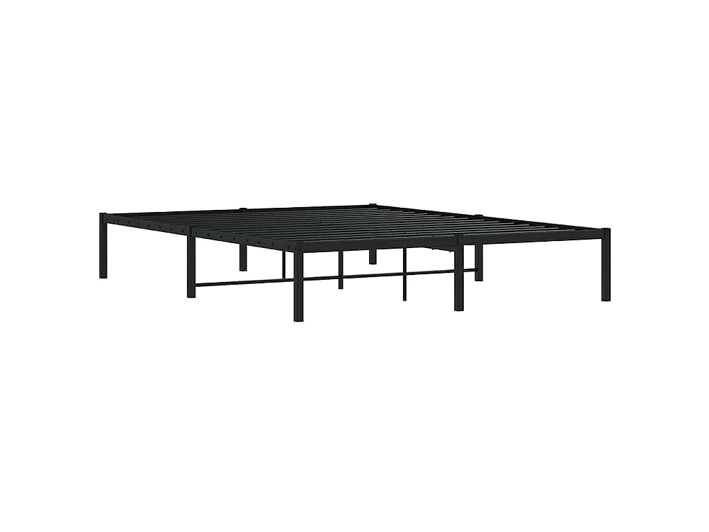 Estructura de cama sin colchón metal negro 160x200 cm