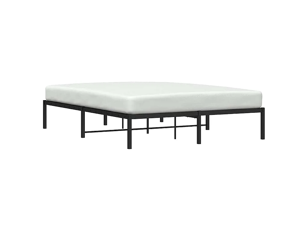 Estructura de cama sin colchón metal negro 160x200 cm