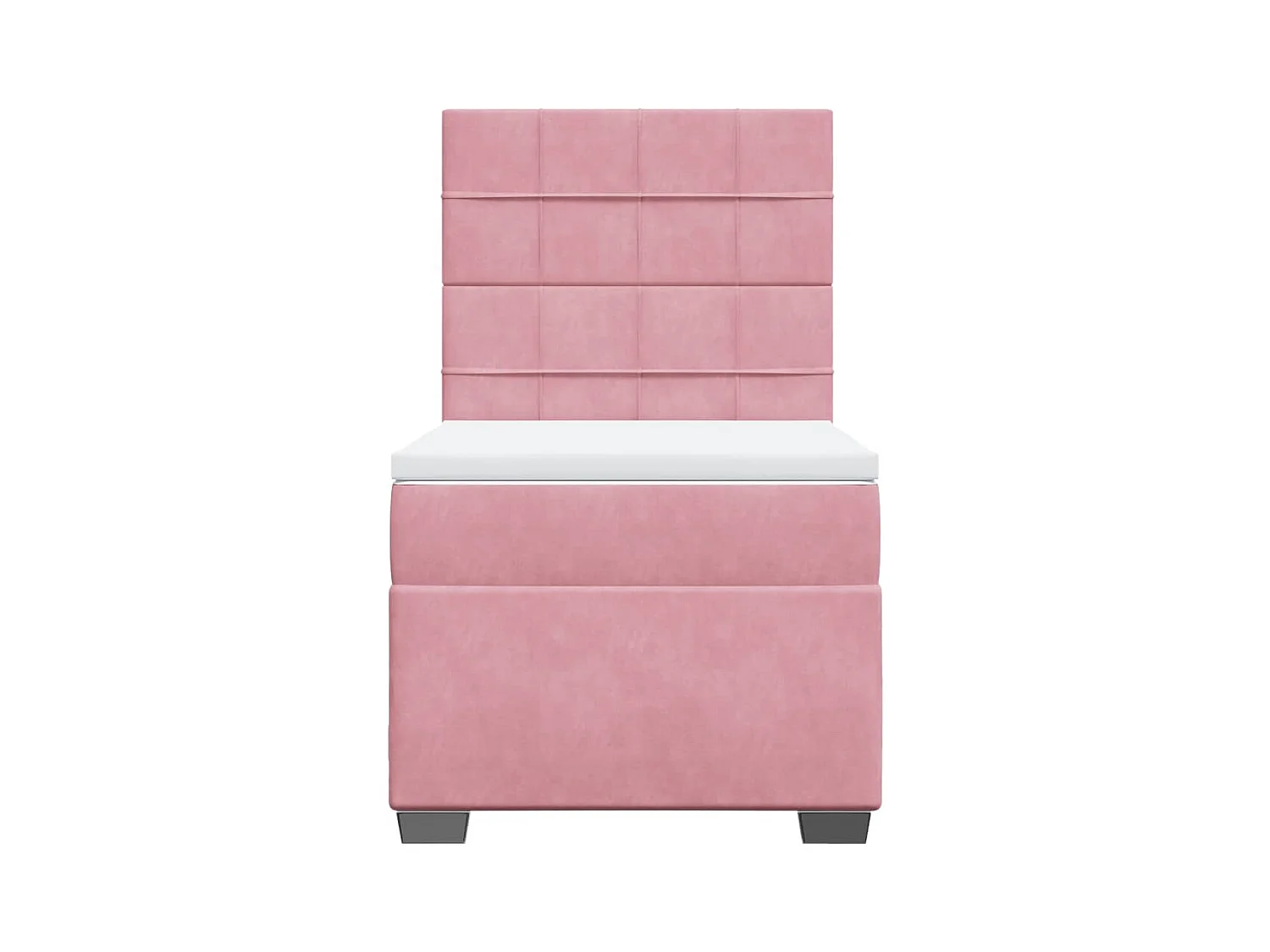 Sommier à lattes de lit avec matelas Rose 90x200 cm Velours