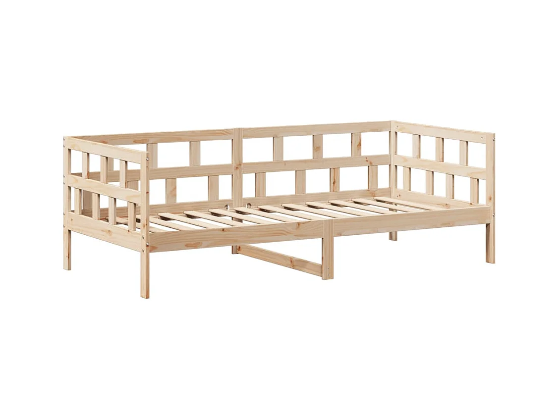Lit de jour avec toit sans matelas 90x190 cm bois massif