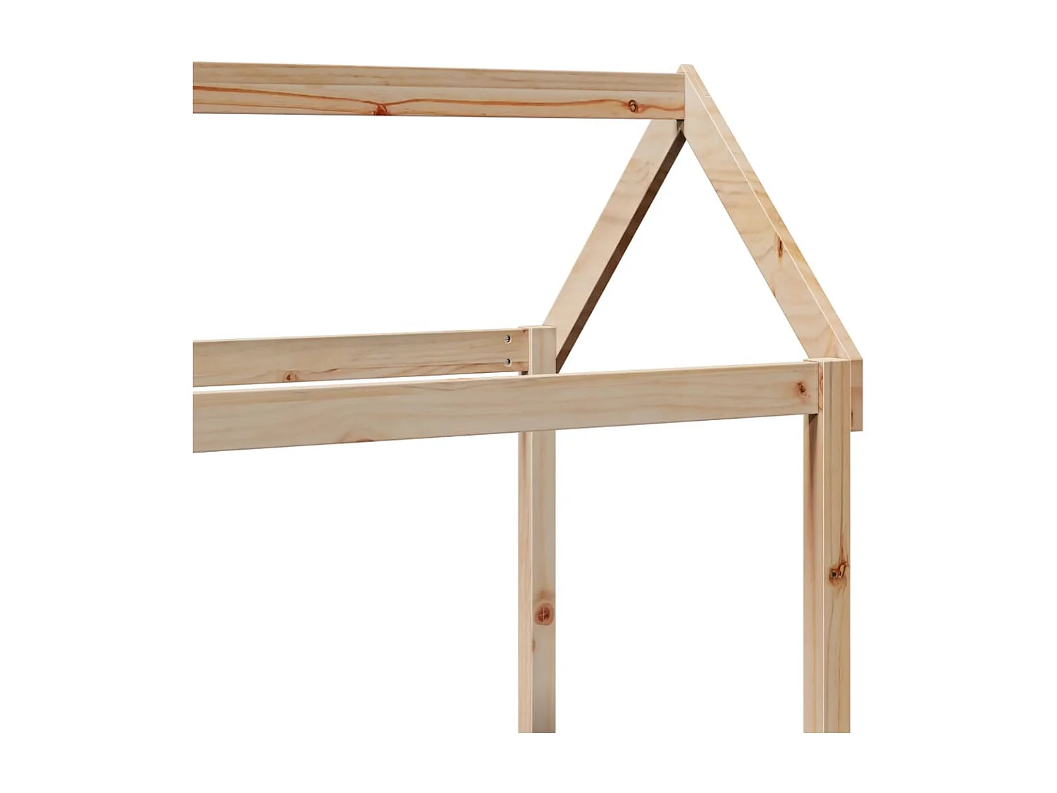 Lit de jour avec toit sans matelas 90x190 cm bois massif