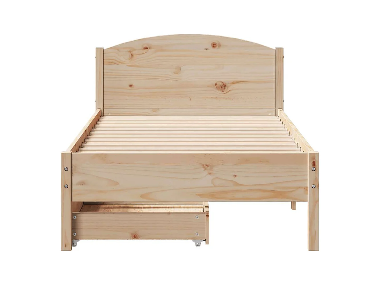 Giroletto senza Materasso 100x200 cm in Legno Massello di Pino