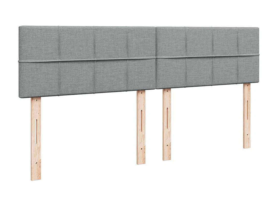 Cama com molas/colchão 180x200 cm tecido cinzento-claro