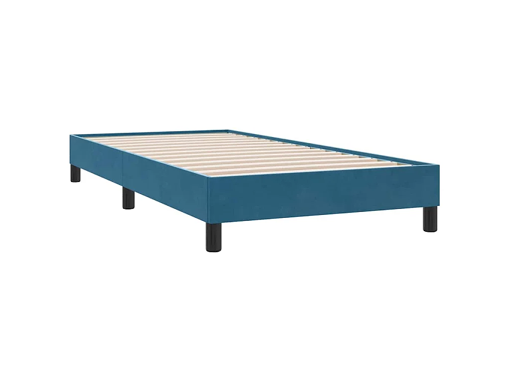 Sommier à lattes de lit sans matelas bleu foncé 100x210 cm