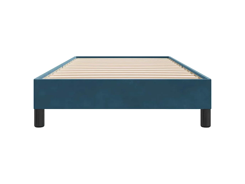 Sommier à lattes de lit sans matelas bleu foncé 100x210 cm