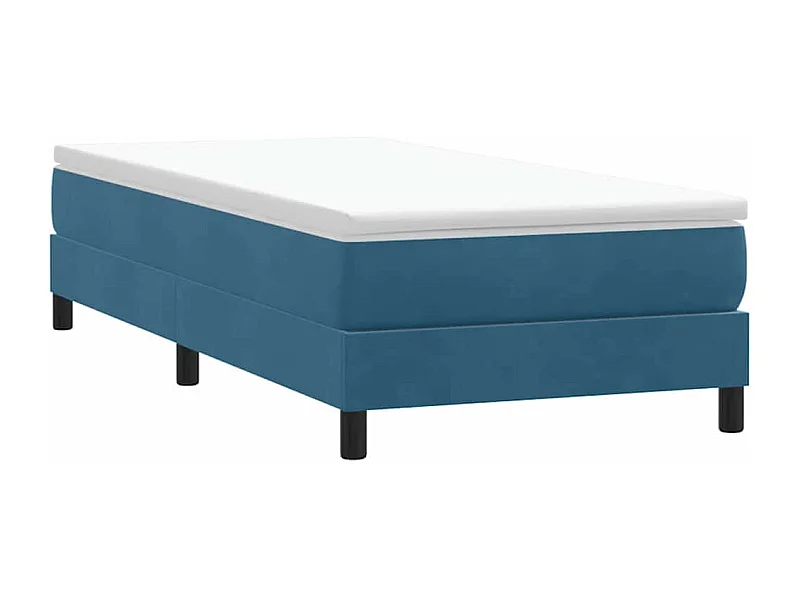 Boxspring zonder matras fluweel donkerblauw 100x210 cm