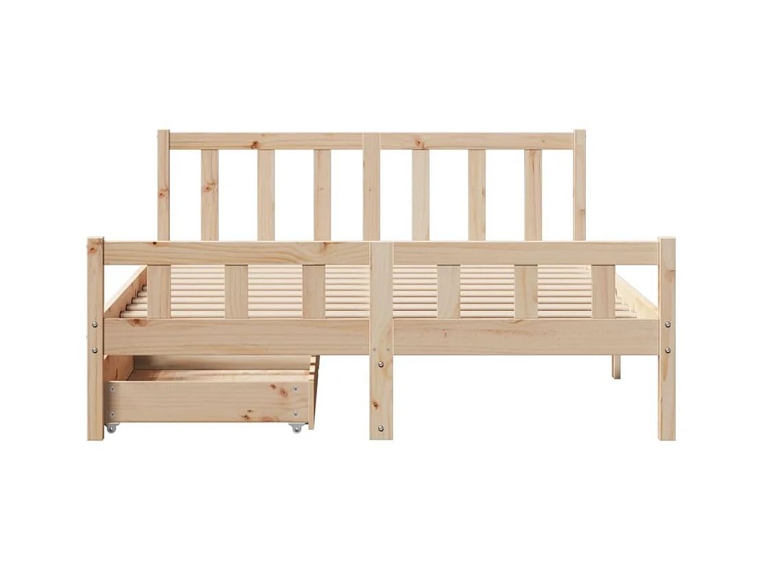 Massivholzbett ohne Matratze 160x200 cm Kiefernholz