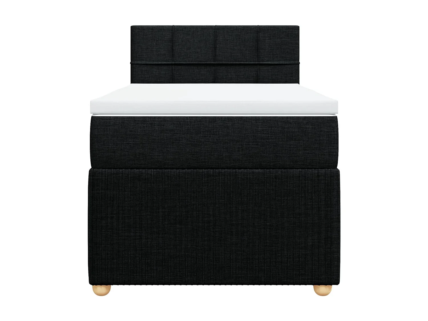Sommier à lattes de lit avec matelas Noir 100x200 cm Tissu