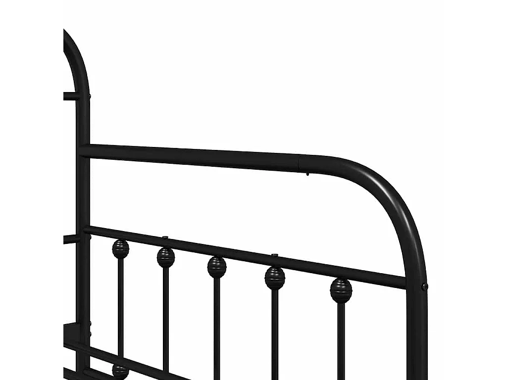 Cadre de lit de jour Noir 90 x 200 cm Acier enduit de poudre