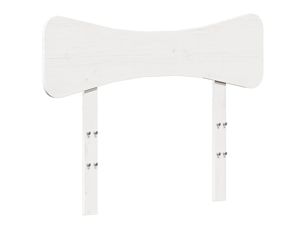 Bedframe zonder matras massief grenenhout wit 90x190 cm