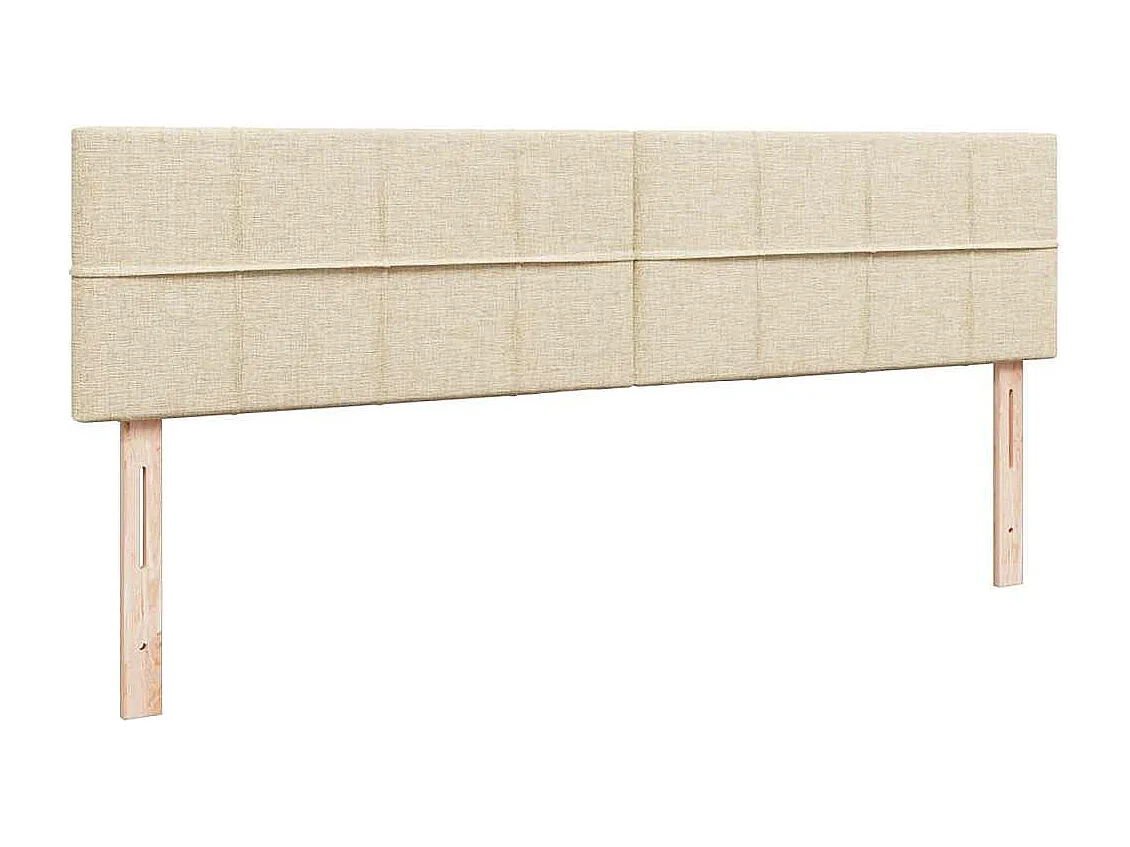 Cadre de lit ottoman avec matelas crème 160x200 cm tissu