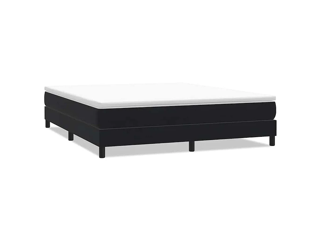 Boxspringbett ohne Matratze Schwarz 180x220 cm Samt