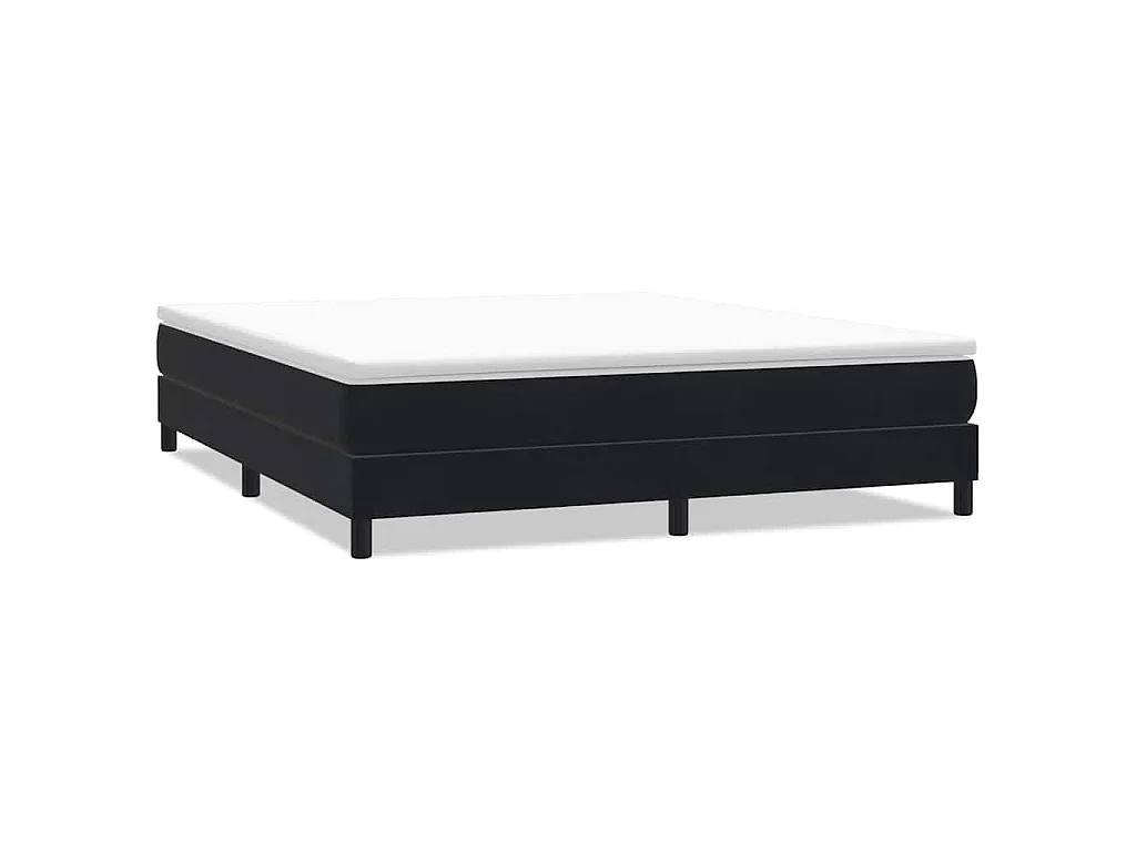 Boxspringbett ohne Matratze Schwarz 180x220 cm Samt