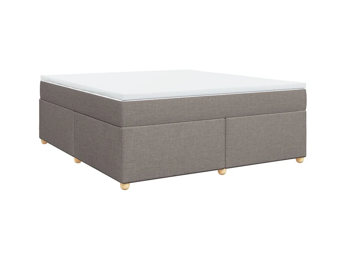 Giroletto a Molle con Materasso Tortora 180x200 cm in Tessuto