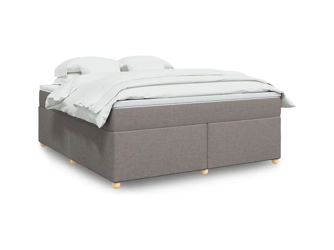 Boxspringbett mit Matratze Taupe 180x200 cm Stoff