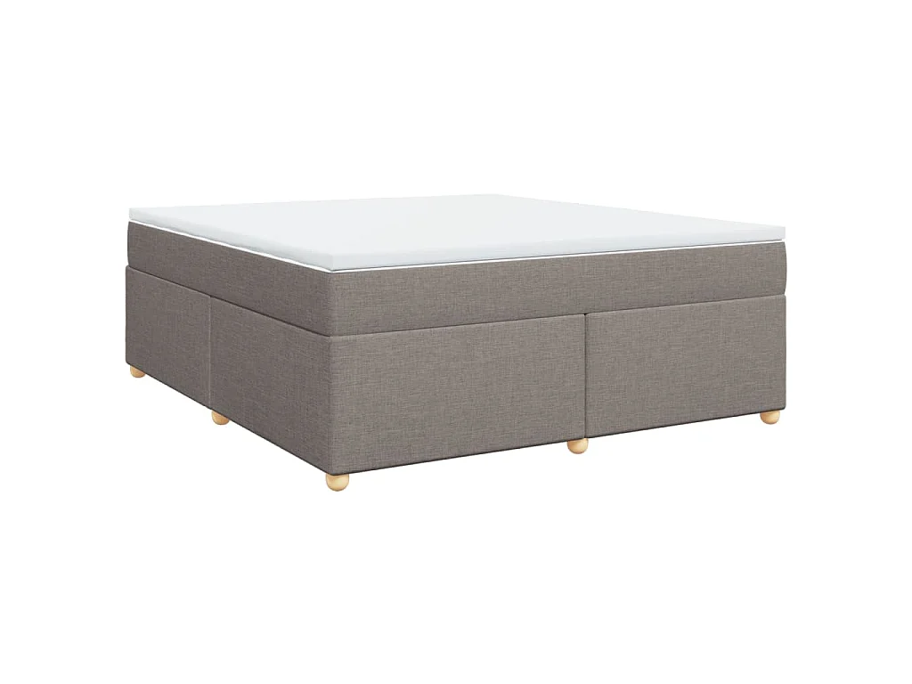 Boxspring met matras stof taupe 180x200 cm