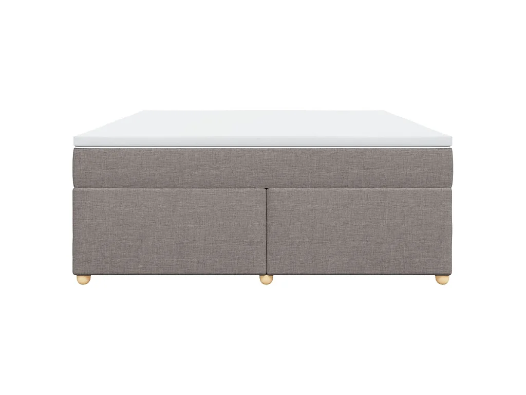 Boxspring met matras stof taupe 180x200 cm