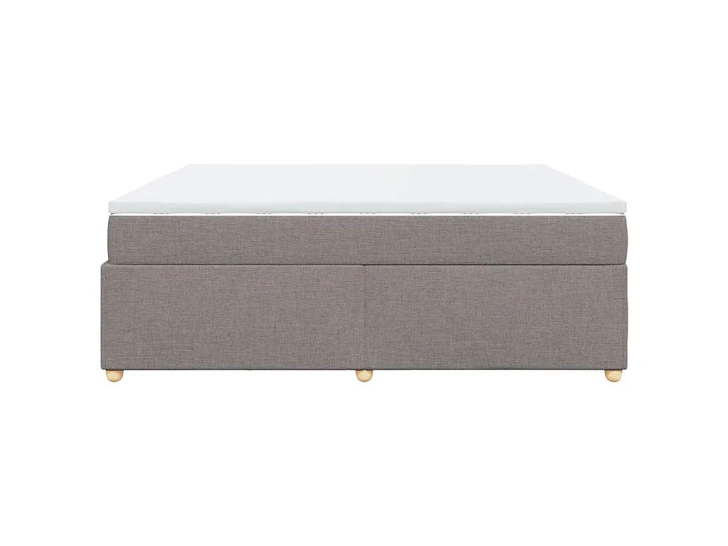 Boxspring met matras stof taupe 180x200 cm