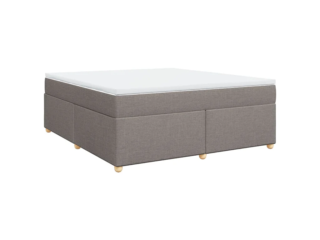 Boxspring met matras stof taupe 180x200 cm
