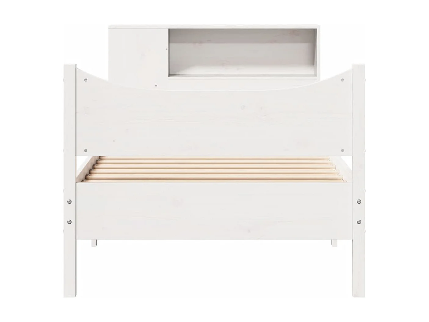 Cama sem colchão 100x200 cm madeira de pinho maciça branco