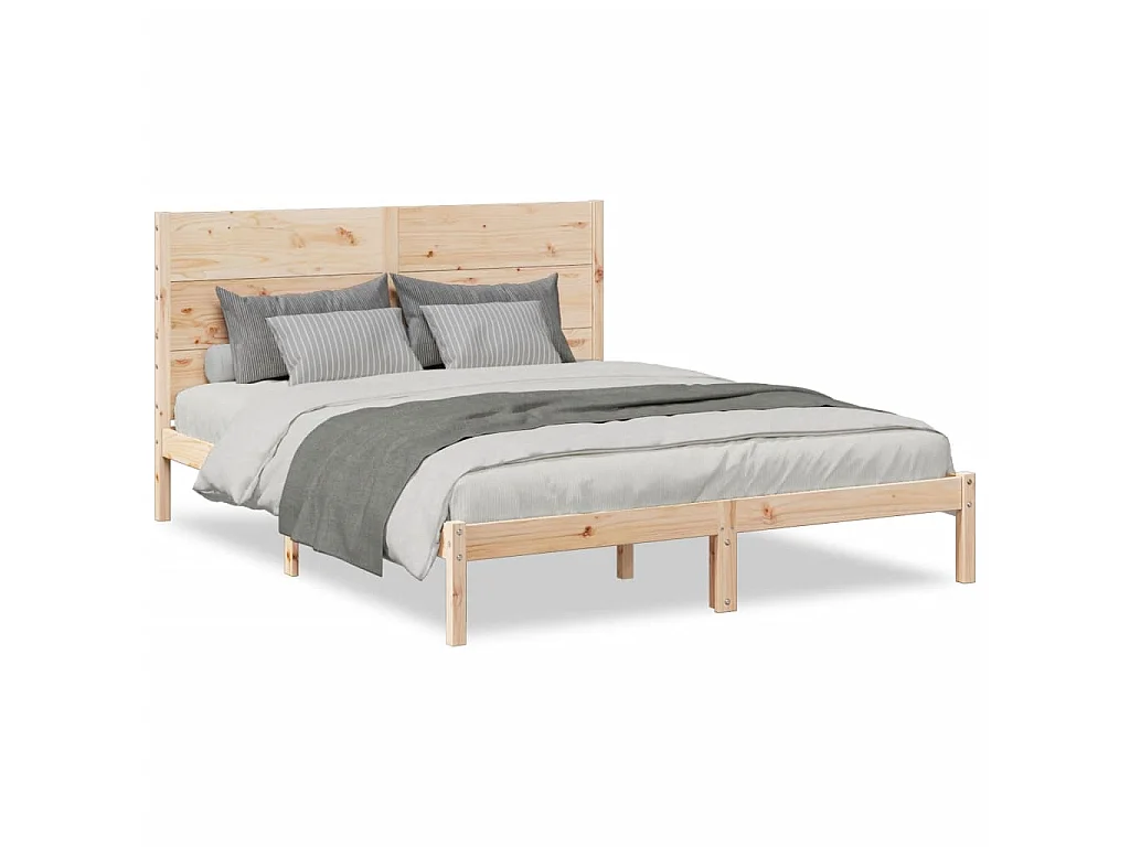 Cama extra longa sem colchão 160x210 cm madeira maciça
