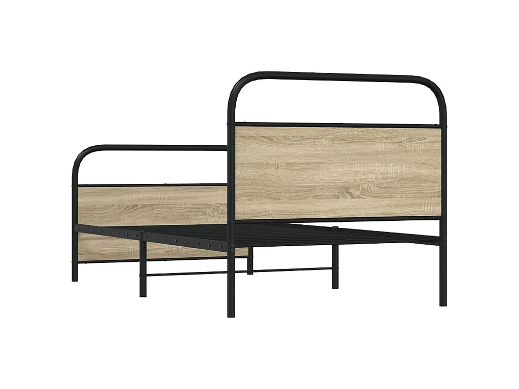 Estrutura cama s/ colchão derivados de madeira carvalho sonoma