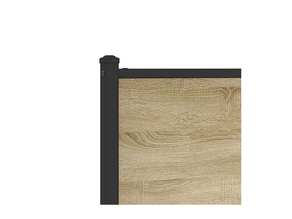 Cadre de lit en métal sans matelas chêne sonoma 180x200 cm