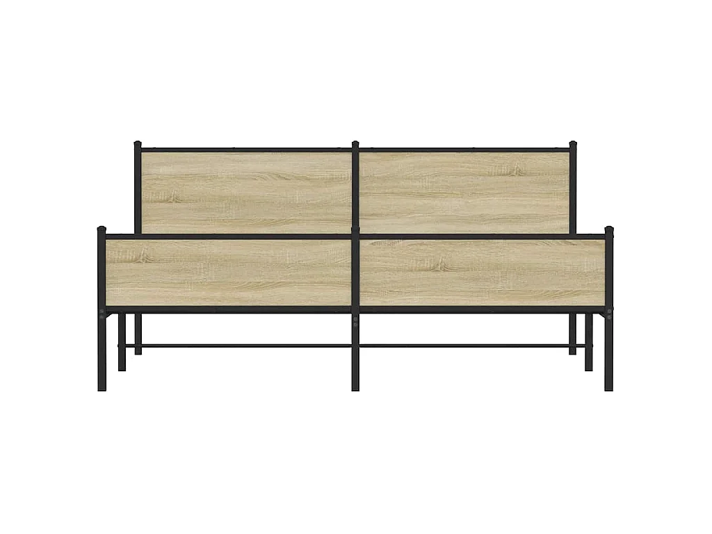 Giroletto senza Materaso in Metallo Rovere Sonoma 180x200 cm