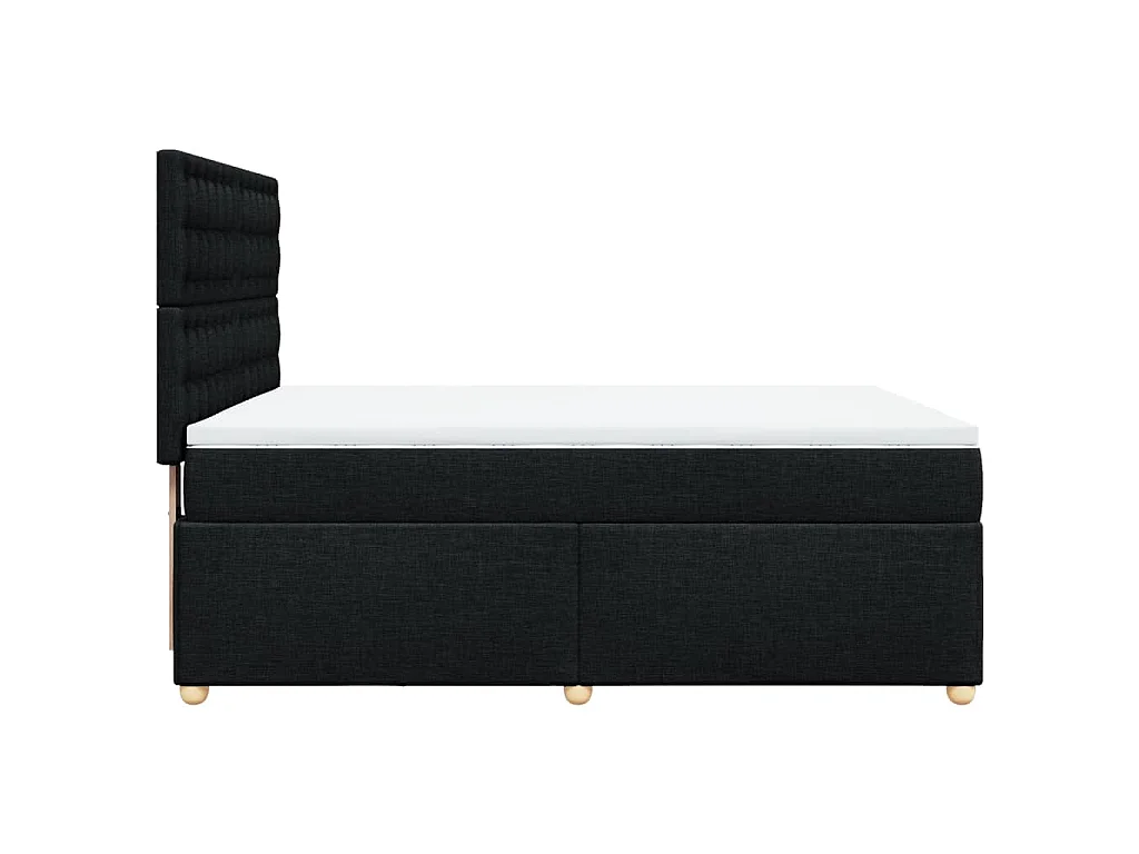 Boxspringbett mit Matratze Schwarz 140x200 cm Stoff
