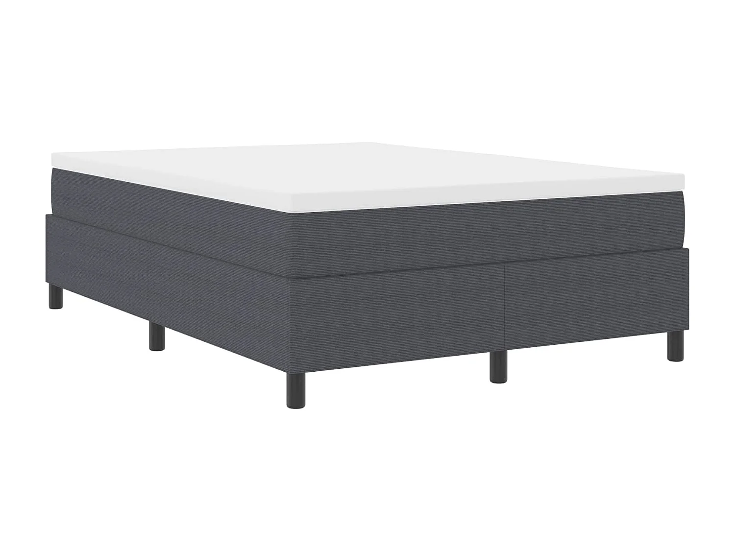 Platform bedframe Donkergrijs 140 x 190 cm Stof