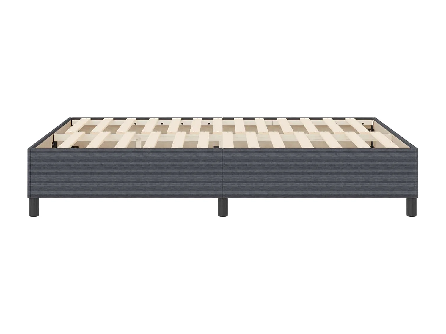 Platform bedframe Donkergrijs 140 x 190 cm Stof