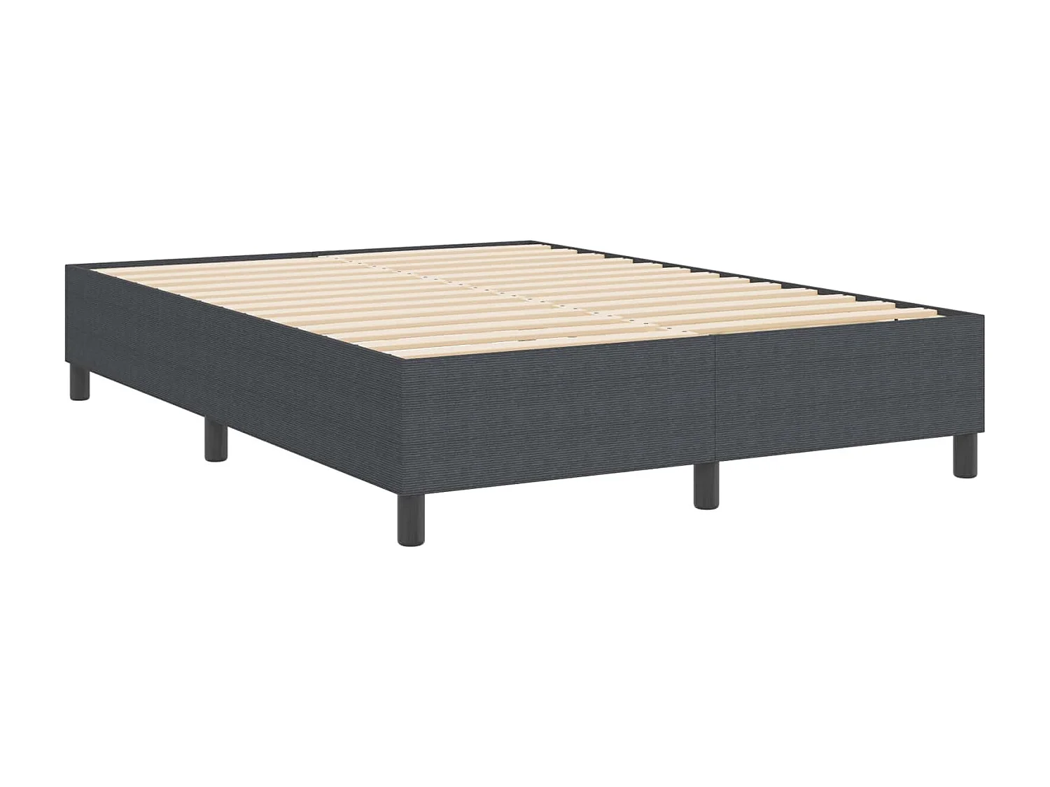 Platform bedframe Donkergrijs 140 x 190 cm Stof