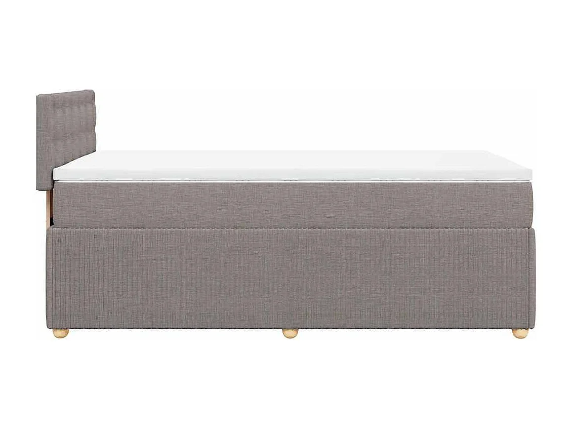 Boxspring met matras stof taupe 90x190 cm